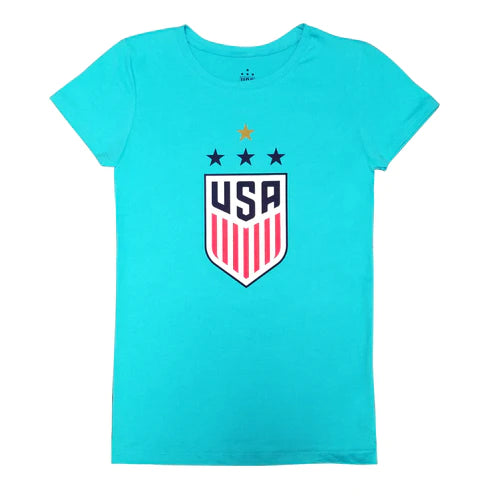 U.S. SOCCER USWNT GIRL'S 4 STAR CELEBRATION CREST T-SHIRT