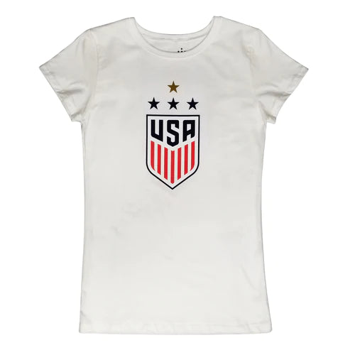 U.S. SOCCER USWNT GIRL'S 4 STAR CELEBRATION CREST T-SHIRT