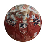 USWNT SIZE 5 GRAPHIC PLAYERS SOCCER BALL - RED