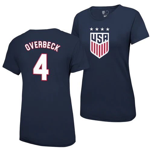 CARLA OVERBECK 1999 USWNT WOMEN'S 4 STAR T-SHIRT