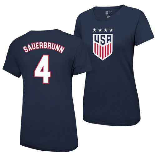 BECKY SAUERBRUNN USWNT WOMEN'S 4 STAR T-SHIRT