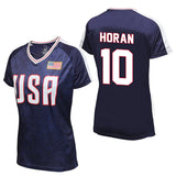 USWNTPA LINDSEY HORAN WOMEN'S USA NAVY GAME DAY SHIRT