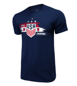 Icon Sports U.S. Soccer Federation USWNT Logo Adult T-Shirt Navy Logo 2019