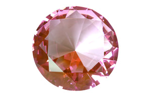 Tripact 80 mm Ice Pink Diamond Shaped Jewel Crystal Paperweight