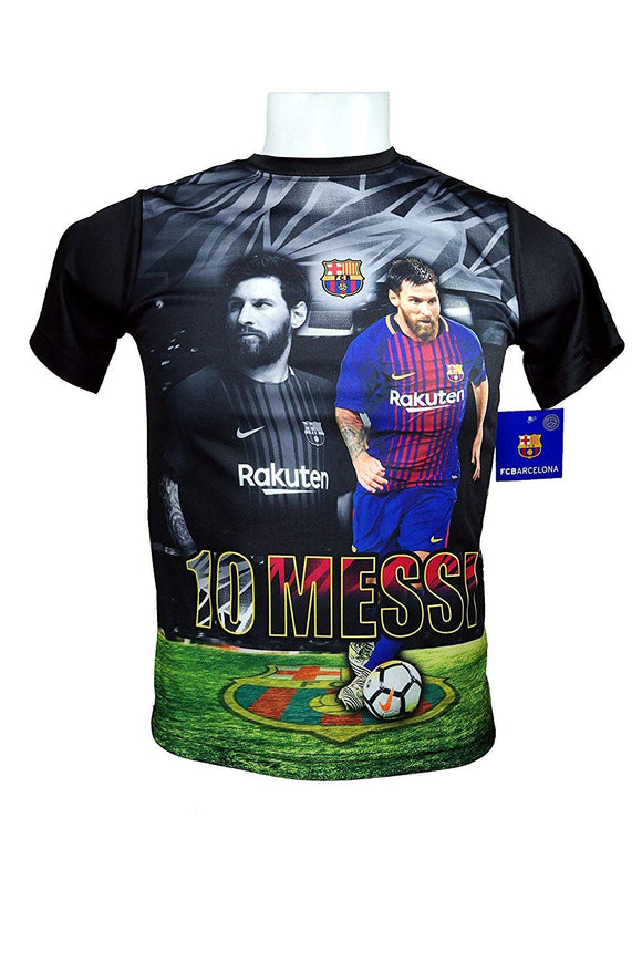 HKY FC Barcelona Official Messi Signature Youth Soccer Jersey -01