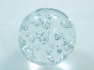 M Design Art Handcraft Light Blue & Yellow Scalloped Wavy Paperweight 01
