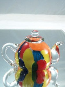 M Design Art Handcraft Rainbow Mix Millefiori Glass Paperweight 01