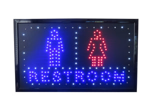 19x10 Neon Sign LED Lighting - 2 Swtiches: Power & Animation for Business Identification by Tripact Inc - Restroom