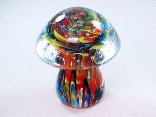 M Design Art Handcraft Glass Cinnamon Spiral Handmade Glass Paperweight