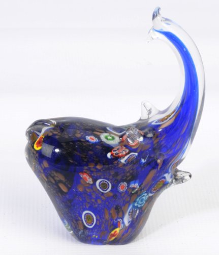 M Design Art Handcraft Green Sommerso Tear Drop Sculpture L01