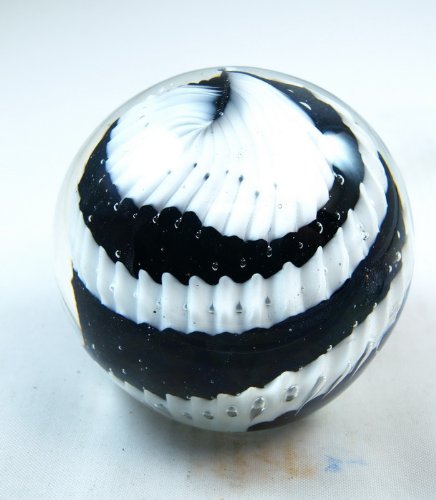 M Design Art Handcraft Huge Rainbow Colorful Layer Mushroom Glass Paperweight