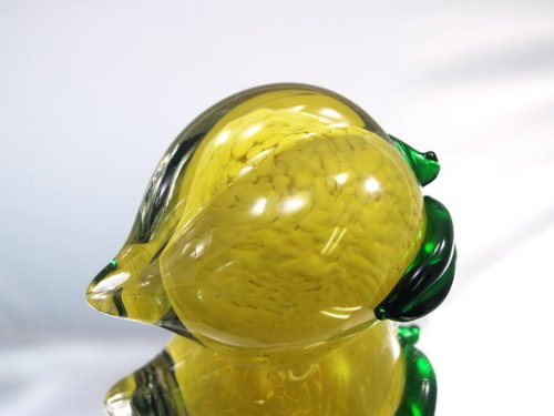 M Design Art Handcraft GlassAmber Rabbit Paperweight