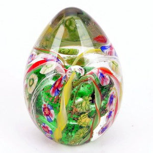 M Design Art Handcraft Glass Orange Flower Crystal Handmade Glass Paperweight