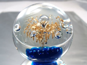 M Design Art Handcraft Glass Crystal Waves Twist Handmade Paperweight