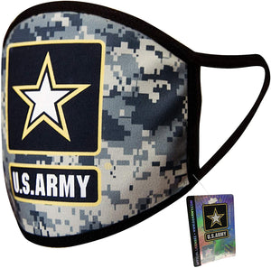 Icon Sports U.S. Army Military Officially Licensed Primary Logo Reusable Face Covering Cloth 01-1