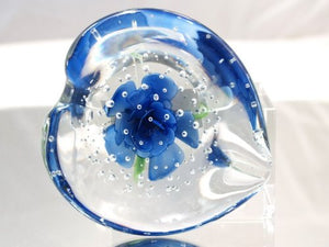 M Design Art Handcraft Glass Sapphire Line Paperweight