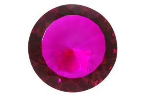 Tripact 120 mm Original Color Magenta Diamond Shaped Jewel Crystal Paperweight