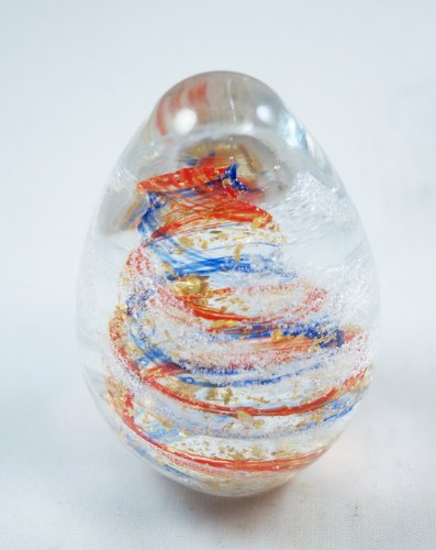 M Design Arted Glass Colorful Wavy Line Paperweight 02
