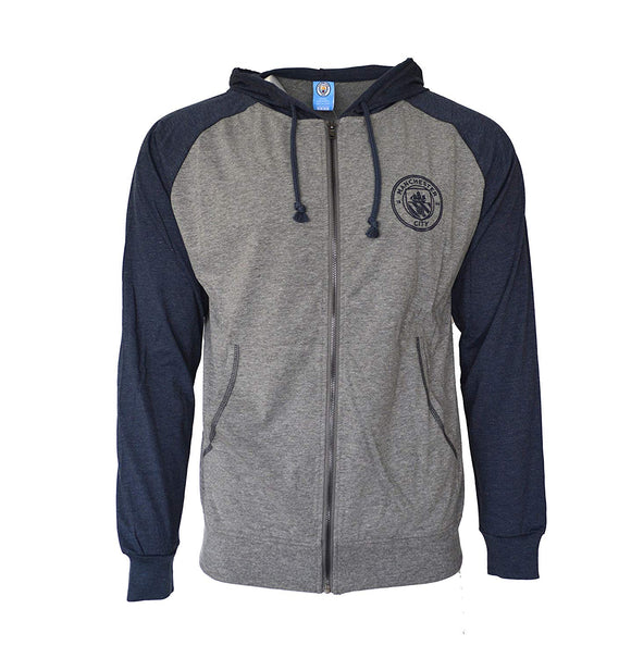 Icon Sports  Men Manchester City Zipper Officially Licensed Soccer Summer Hoodie 001
