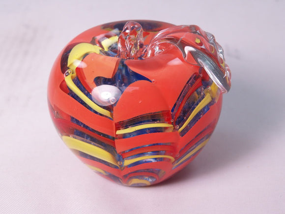 M Design Art Handcraft Rainbow Pattern Handmade Glass Paperweight 02