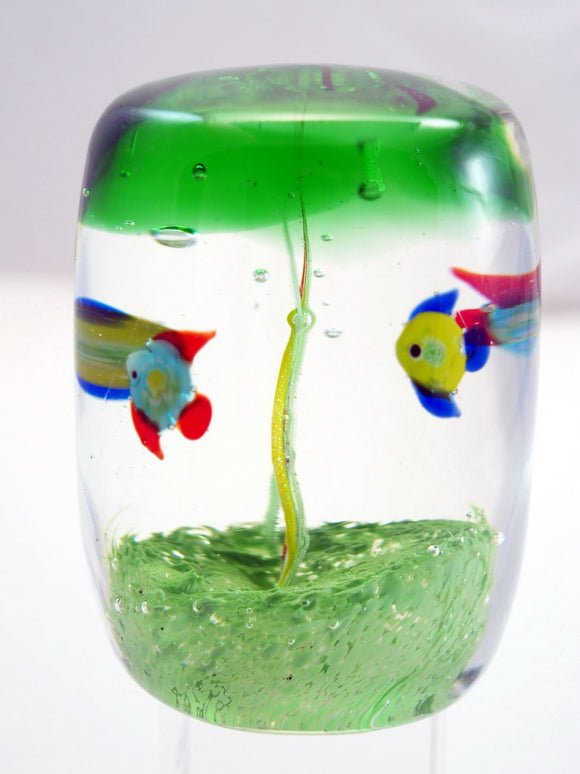M Design Art Handcraft Glass Fishworld Family Crystal Sculpture 02