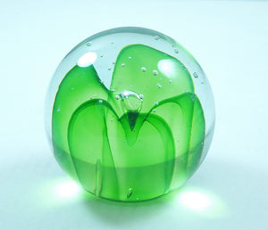 M Design Art Handcraft Glass 2 Layer Abstract Pattern Ball Paperweight 01