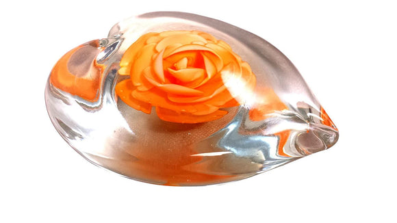 M Design Art Handcraft Glass Pink Bubble Handmade Glass Paperweight