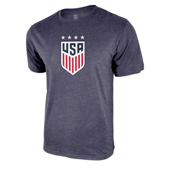 Icon Sports U.S. Soccer Federation USMNT Logo Adult T-Shirt Dark Grey Logo