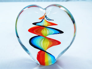 M Design Art Handcraft Goldfish in Seaworld Handmade Glass Paperweight