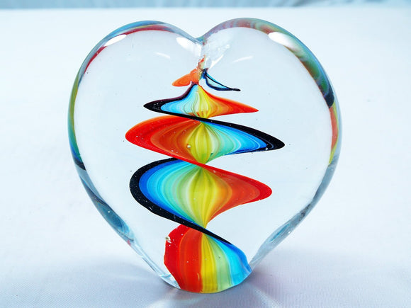 M Design Art Handcraft Goldfish in Seaworld Handmade Glass Paperweight