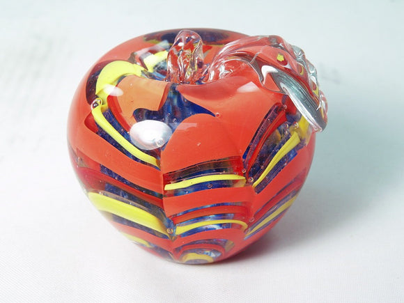 M Design Arted Hand Glass Fish with Blue Reef Paperweight 02