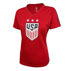 Icon Sports Group U.S.Soccer USWNT Women's Soccer Stadium Polymesh Tee  USW36PT-R