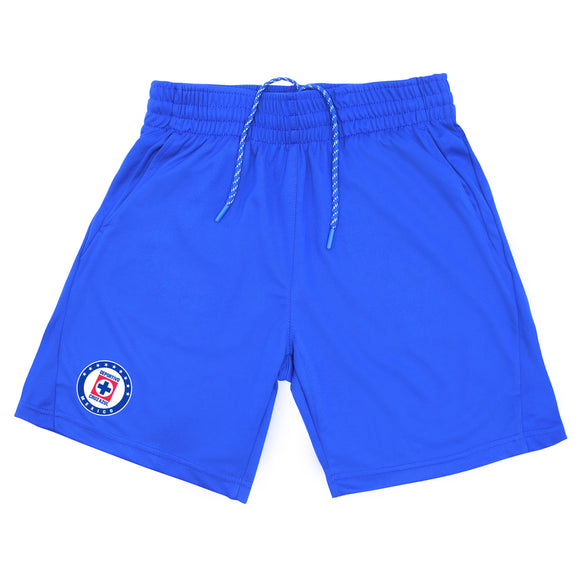 Icon Sports Youth Cruz Azul Officially Licensed Poly Soccer Shorts -02