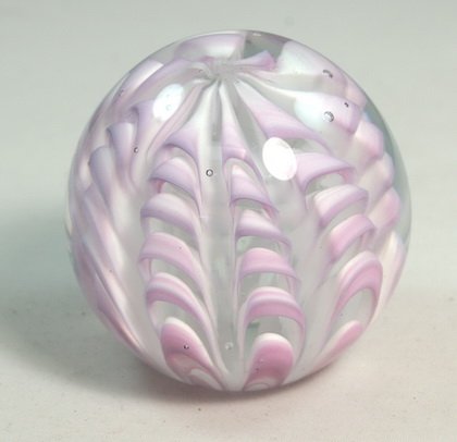 M Design Arted Hand Glass Multicolored Many Millefiore Paperweight 01