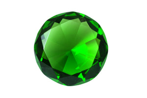 Tripact 80 mm Emerald Green Diamond Shaped Jewel Crystal Paperweight