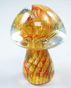 M Design Art Handcraft Rainbow Pattern Handmade Glass Paperweight 01