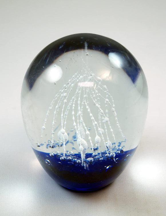 M Design Art Handcraft Glass Circle Wave Bubble Handmade Paperweight