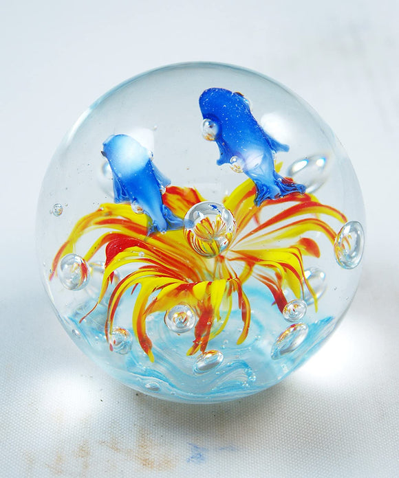 M Design Art Handcraft Double Spiral Heart Handcraft Paperweight