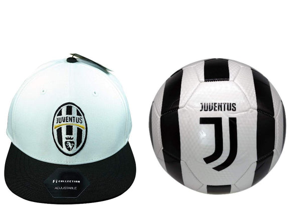 Icon Sports Juventus Official Soccer Cap & Ball Size 5 - 14-3