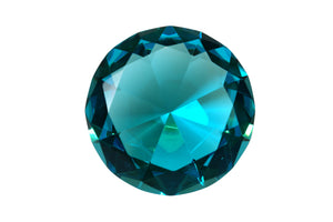 Tripact 60 mm Light Turquoise Diamond Shaped Jewel Crystal Paperweight