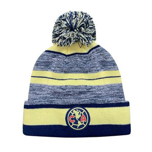 Club America Unisex Pom Pom Beanie Yellow - Youth