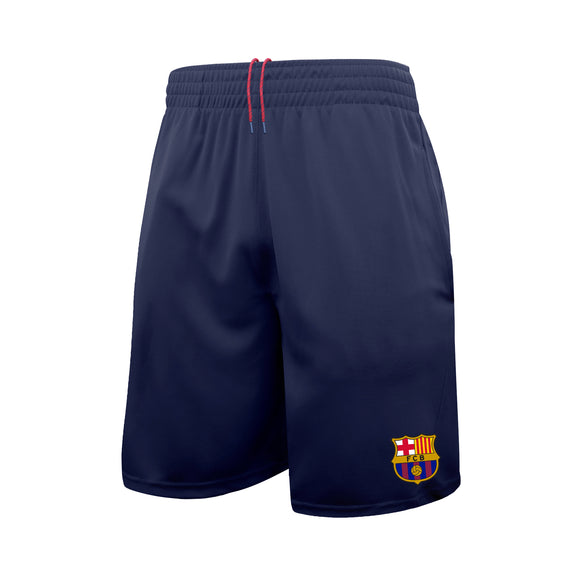 Icon Sports Men's FC Barcelona Officially Licensed Poly Soccer Shorts -07