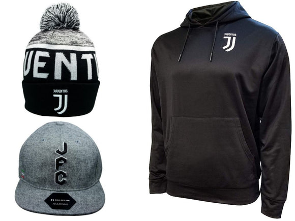 Icon Sports Juventus Soccer Hoodie Beanie Cap 3 Items combo 64-2
