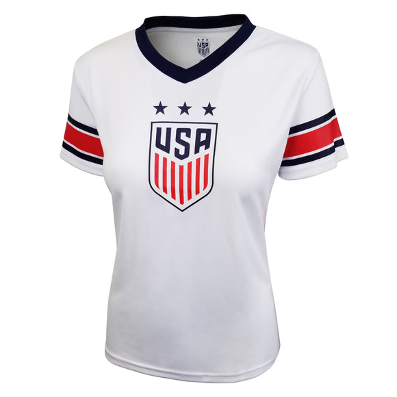 Icon Sports Group U.S.Soccer USWNT Women's Soccer Stadium Polymesh Tee  35PT-W