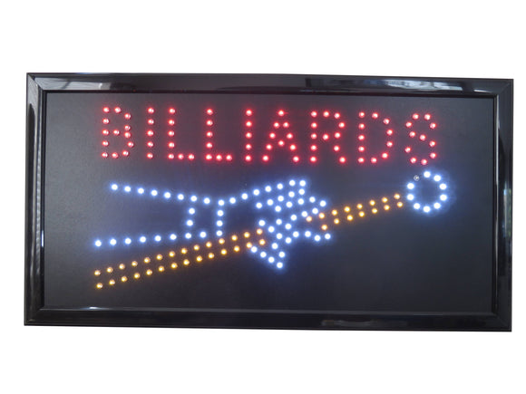 19x10 LED Neon Sign Lighting by Tripact Inc - 2 Swtiches: Power & Animation for Business Identification - Billards