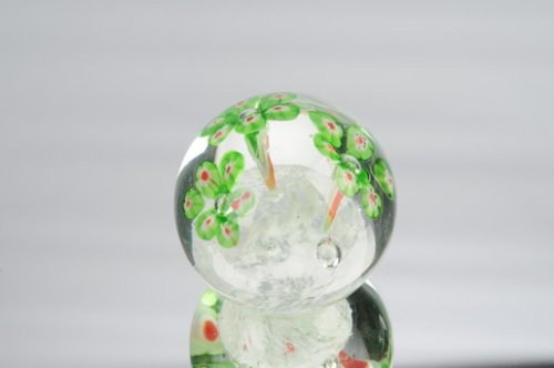 M Design Art Handcraft Glass Handcraft Murrine Over Gold Sand Paperweight