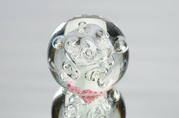 M Design Art Handcraft GlassRuby Millefiori Paperweight