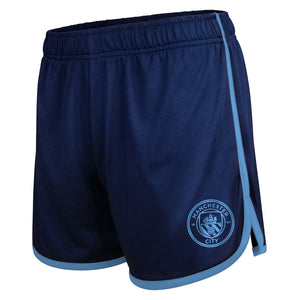 Icon Sports Women's Manchester City Officially Licensed Poly Soccer Shorts -01 Small