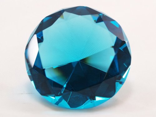 Tripact 80 mm Turquoise Diamond Shaped Jewel Crystal Paperweight
