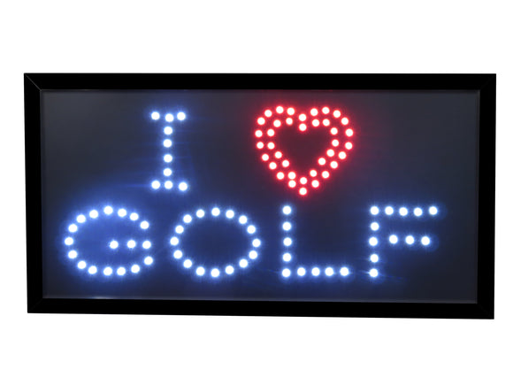 19x10 Neon Sign LED Lighting - 2 Swtiches: Power & Animation for Business Identification by Tripact Inc - I Love Golf